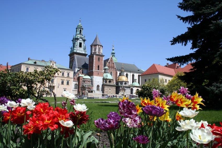 Ein schöner Blick auf die Kathedrale mit der Sigismundkapelle